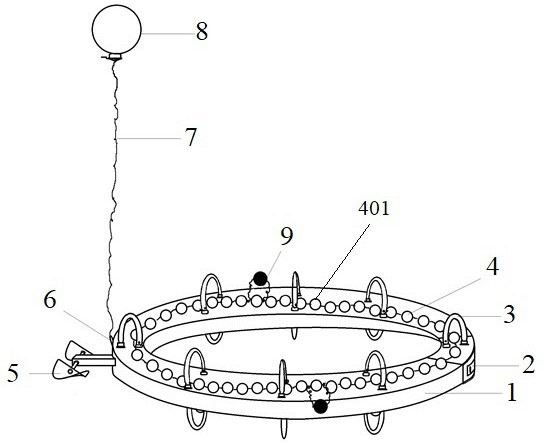 一種用于微生物菌劑播撒的沉水式承載裝置
