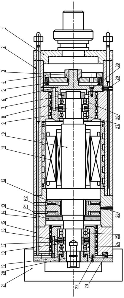 一種軸向雙向振動電主軸